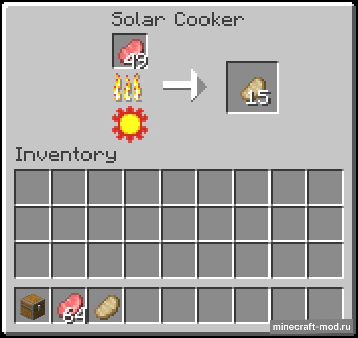 Мод Solar Cooker для Minecraft 1.21.1, 1.21, 1.20.6,  ...