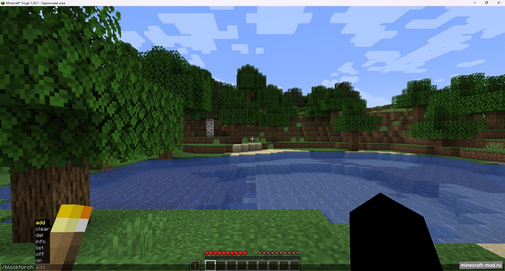 Мод NoPlacingTorch для Minecraft 1.20.1