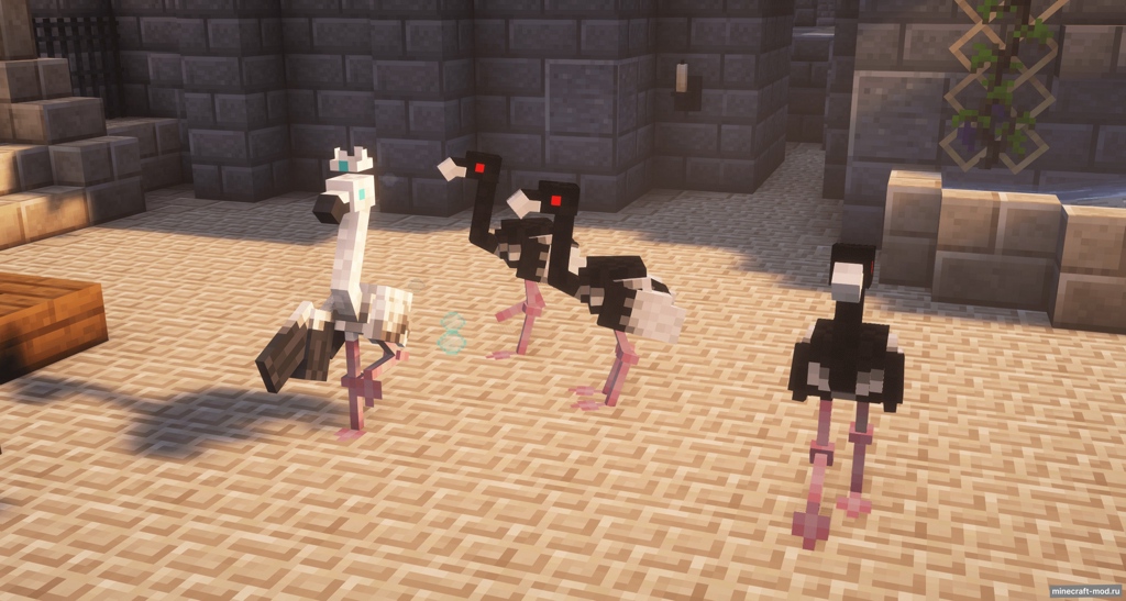 Мод Flamingo mania для Minecraft 1.16.5
