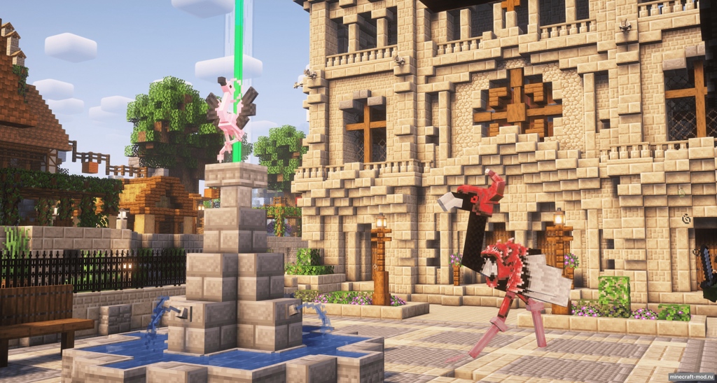 Мод Flamingo mania для Minecraft 1.16.5