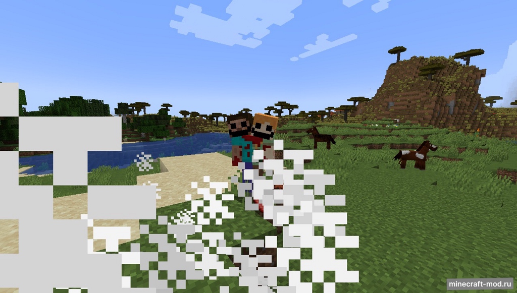 Мод Two-Headed Steve And Alex для Minecraft 1.19.2