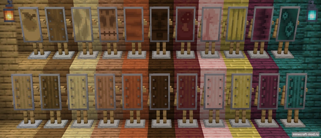 Мод More Shield Variants для Minecraft 1.21.1, 1.21, 1.20.6,  ...