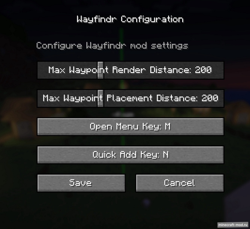 Мод Wayfindr для Minecraft 1.21.4