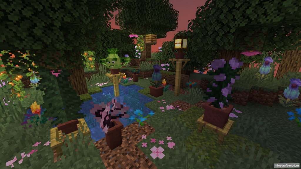 Мод SHC PVZ ZenGarden для Minecraft 1.20.1
