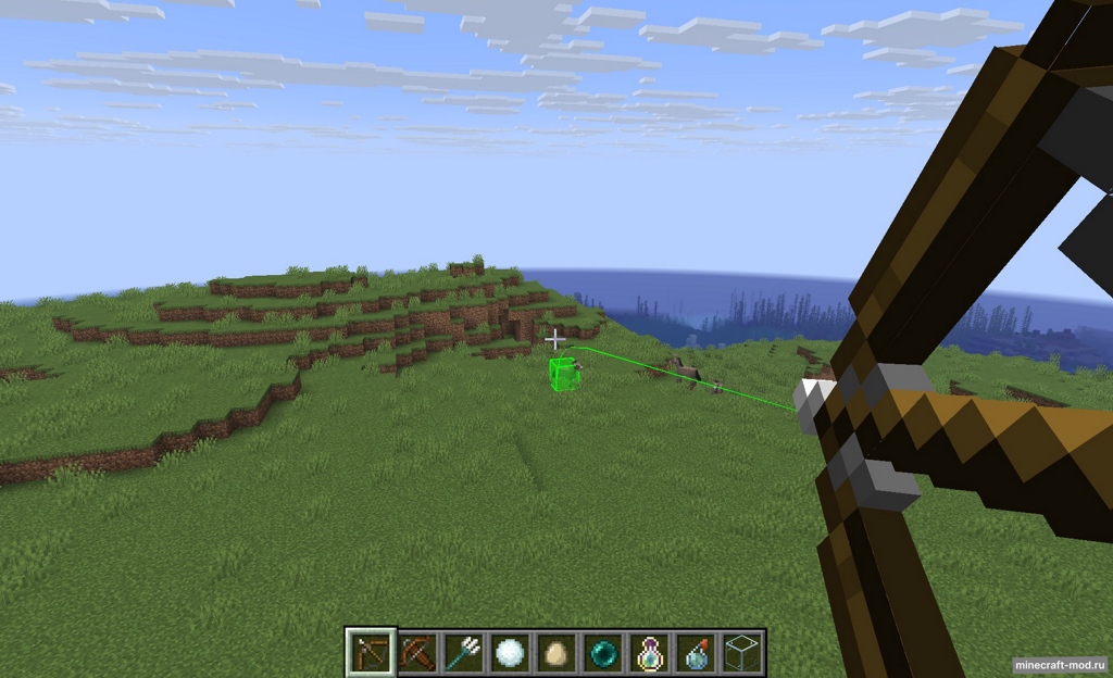 Мод Projectile Trajectroy Preview для Minecraft 1.21.8 - 1.21.4