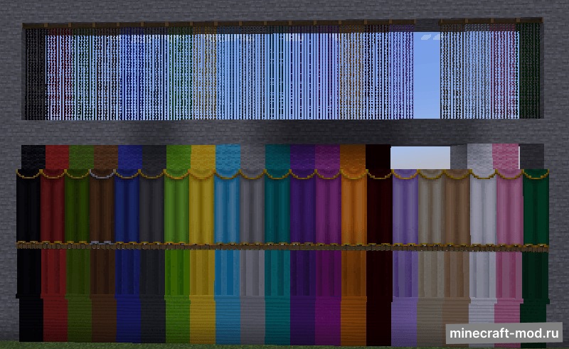 Мод Dary's Decoratives: Curtains для Minecraft 1.20.1