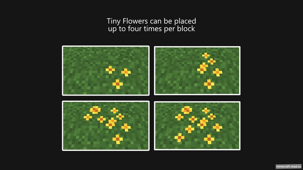 Мод Tiny Flowers для Minecraft 1.21.9, 1.21.8 - 1.21.6, 1.21.5