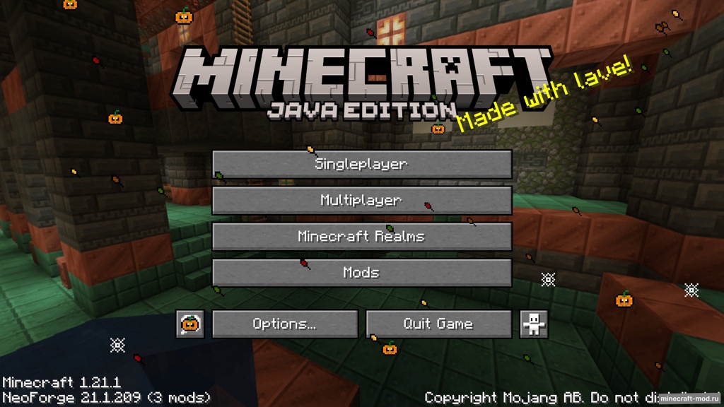 Мод Halloween falling leaves для Minecraft 1.21.1 - 1.21