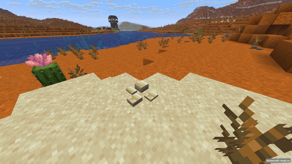 Мод Ground Pebbles для Minecraft 1.21.10