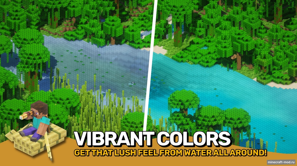 Мод Natural Waters для Minecraft 1.21.10, 1.21.8, 1.21.5,  ...