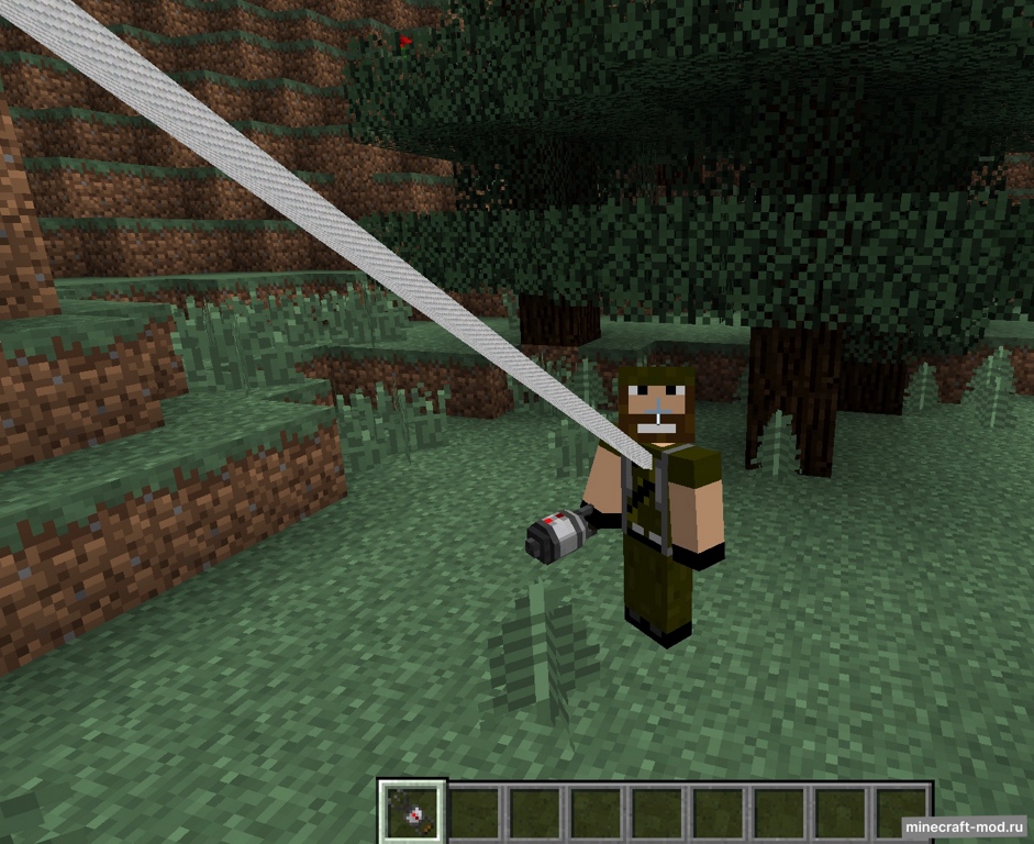 Мод Grappling Hook для Minecraft 1.7.10