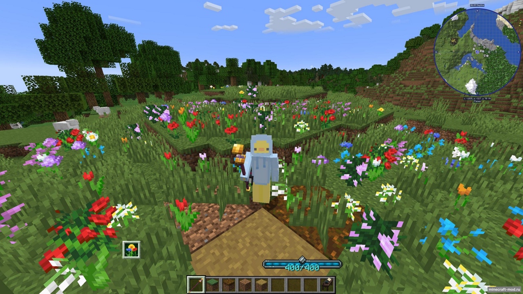 Мод Flower Field Spell для Minecraft 1.20.1 forge