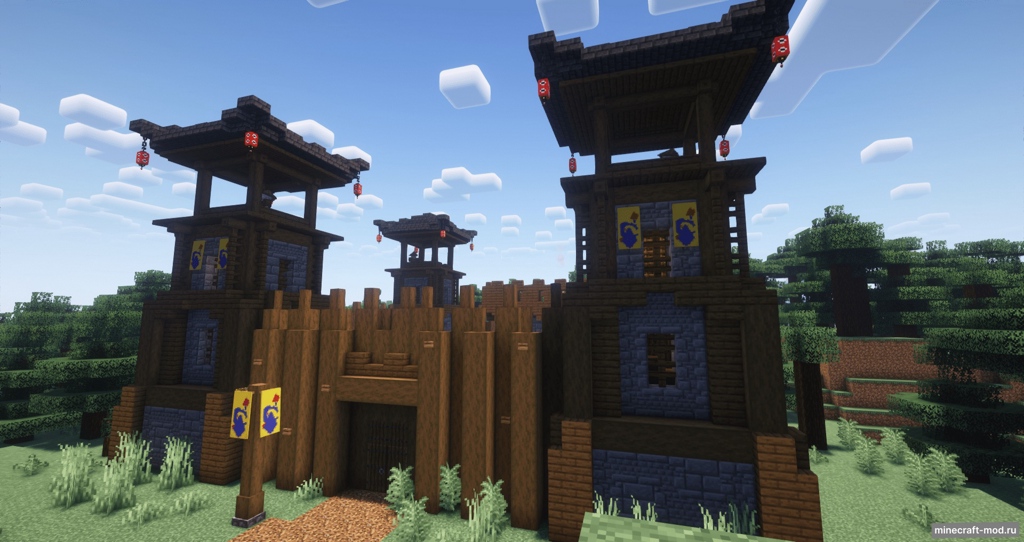 Мод Ancient Structures: Chinese для Minecraft 1.20.1