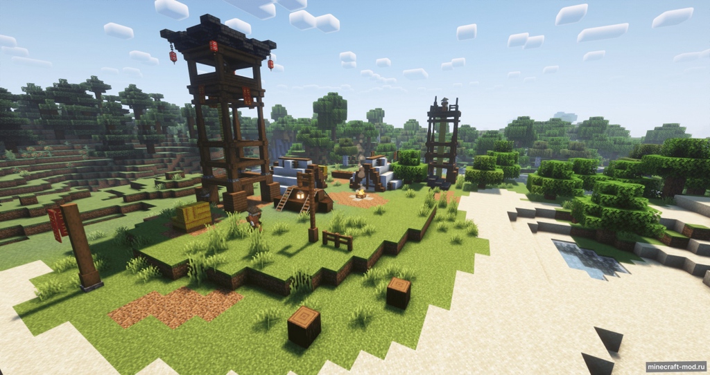 Мод Ancient Structures: Chinese для Minecraft 1.20.1