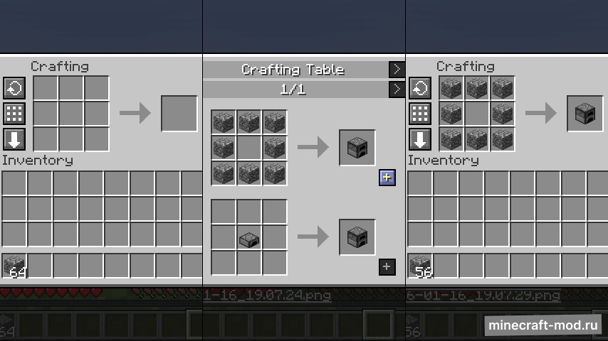 Мод Crafting Slabs для Minecraft 1.11.2, 1.10.2, 1.9,  ...