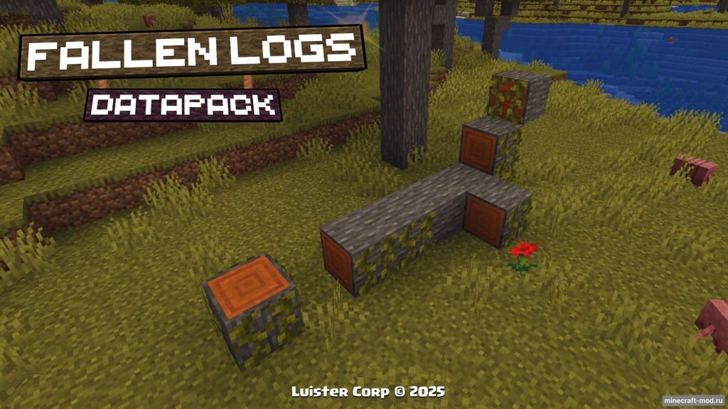 Мод Fallen Logs для Minecraft 1.21.10, 1.21.9, 1.21.8,  ...