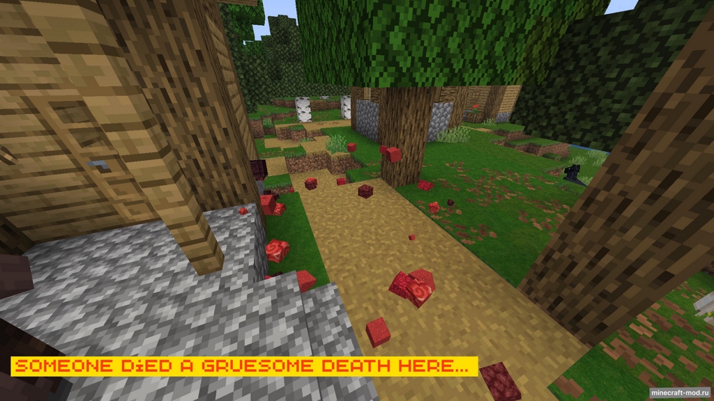 Мод Death Animations (Gibbing) для Minecraft 1.21.10, 1.21.9, 1.21.8