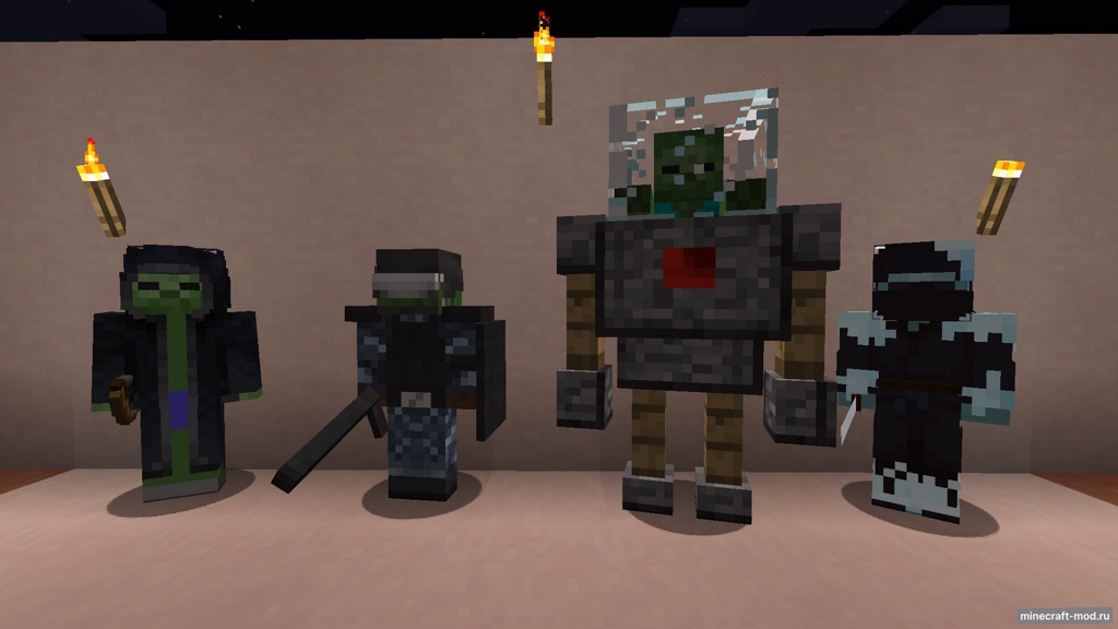 Мод Zombie Siege (Zombie Rush) для Minecraft 1.12.2 forge