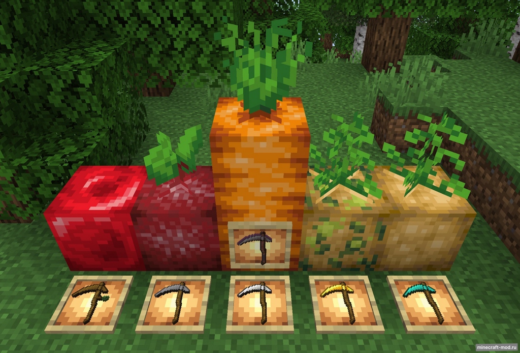 Мод Obese Crops для Minecraft 1.21.1 fabric quilt