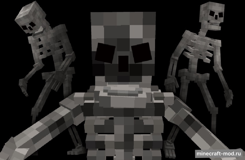 Мод SCP-2863, Starving Skeletons для Minecraft 1.20.1, 1.19.4, 1.19.2