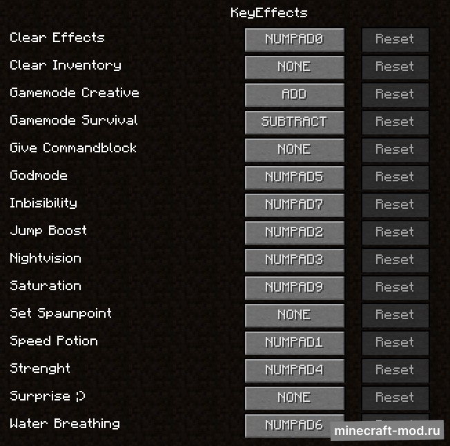 Мод KeyEffects для Minecraft 1.12.2, 1.12.1, 1.12,  ...
