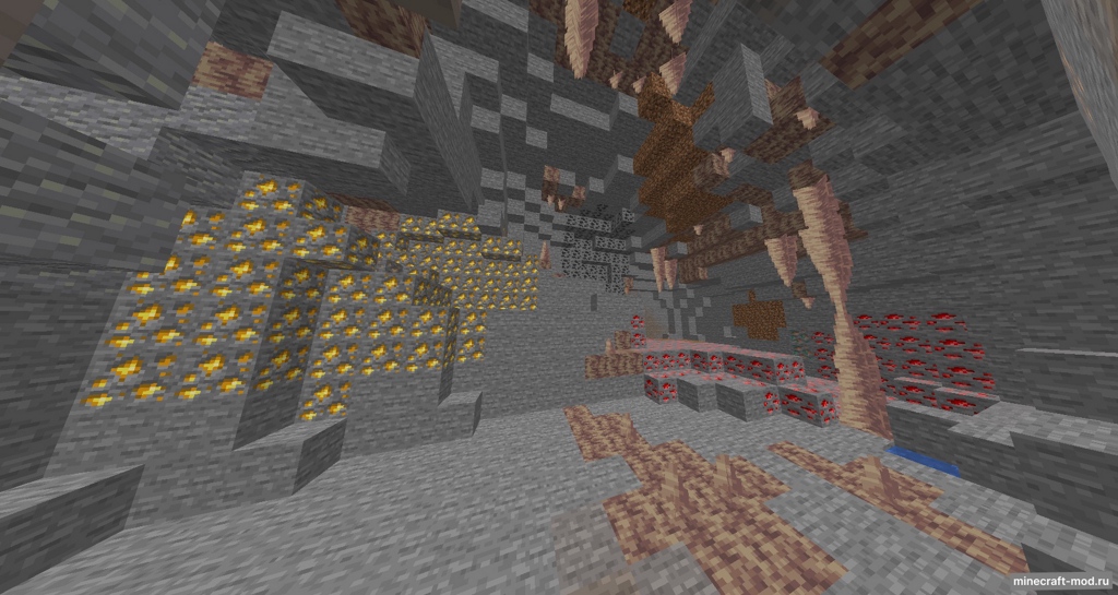 Мод Ore Veines+ для Minecraft 1.21.8, 1.21.5, 1.21.4,  ...