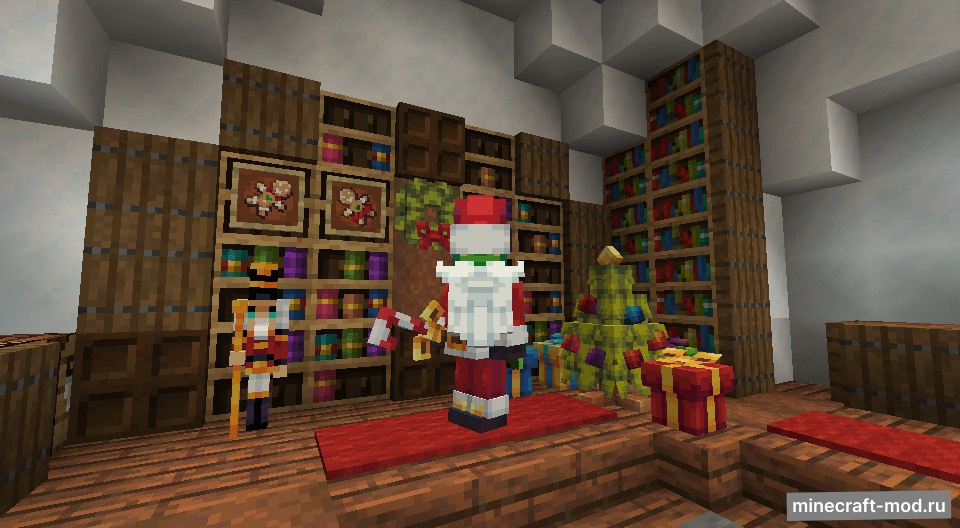Мод Christmas Grandma's Cabinet для Minecraft 1.21.5, 1.21.4, 1.21.1,  ...