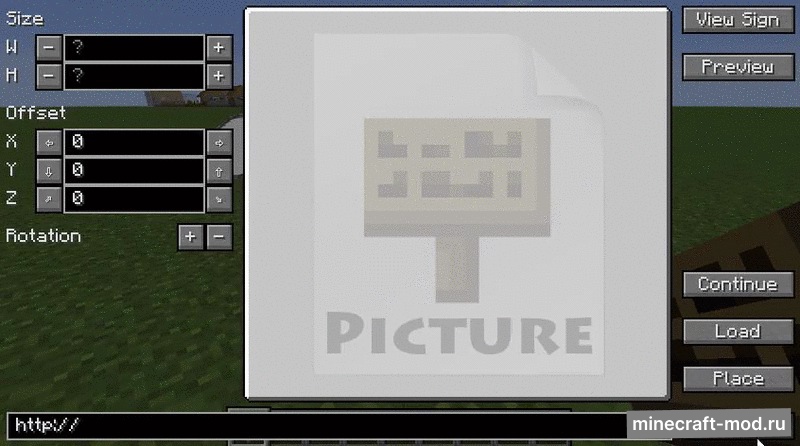 Мод Sign Picture для Minecraft 1.12.2, 1.12.1, 1.12,  ...