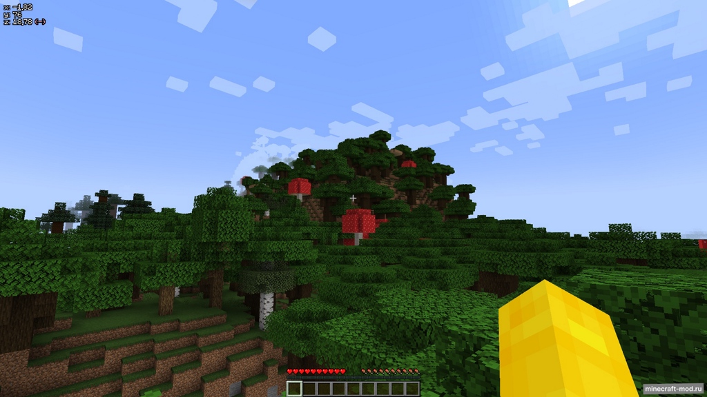 Мод Minimal Coords HUD для Minecraft 1.20.6 / 1.20.5 forge, 1.20.4 / 1.20.3 / 1.20.2 forge, 1.20.1 forge