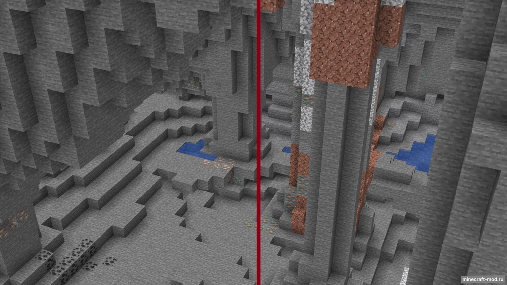 Мод Cleaner Caves для Minecraft 1.21.11, 1.21.10, 1.21.9,  ...