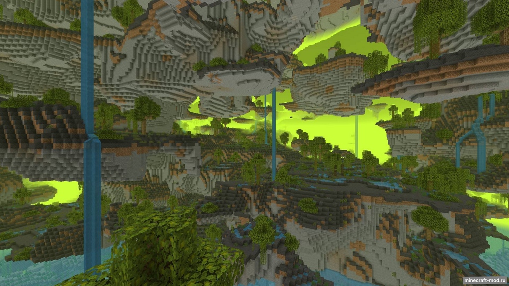 Мод Cave World Remastered. для Minecraft 1.21.11, 1.21.10, 1.21.9,  ...