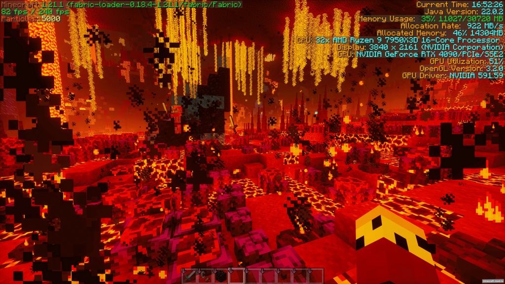 Мод Smart Particles для Minecraft 1.21.11, 1.21.10, 1.21.9,  ...