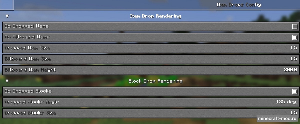 Мод Item Drops для Minecraft 1.21.11 fabric