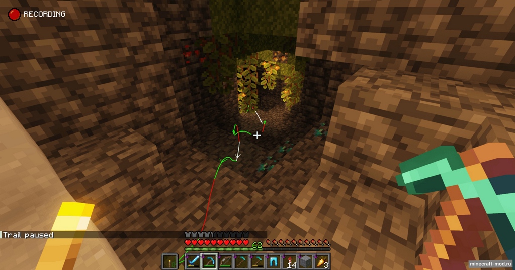 Мод Player Trails для Minecraft 1.21.11 fabric