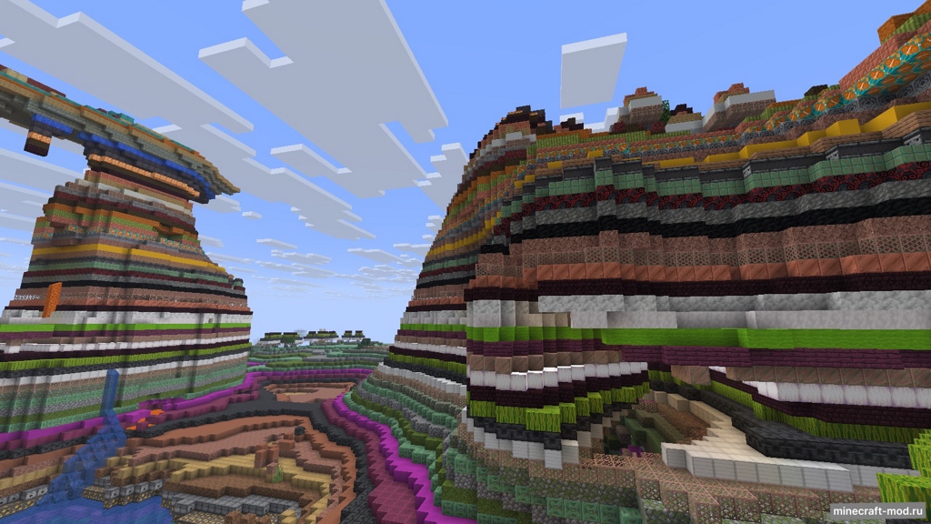 Мод Random Block Layers (LayeredChunks) для Minecraft 1.21.10 fabric