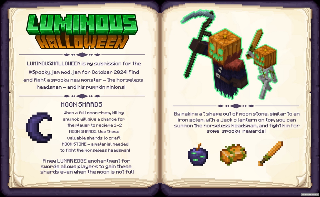 Мод Luminous: Halloween для Minecraft 1.20.4, 1.20.1