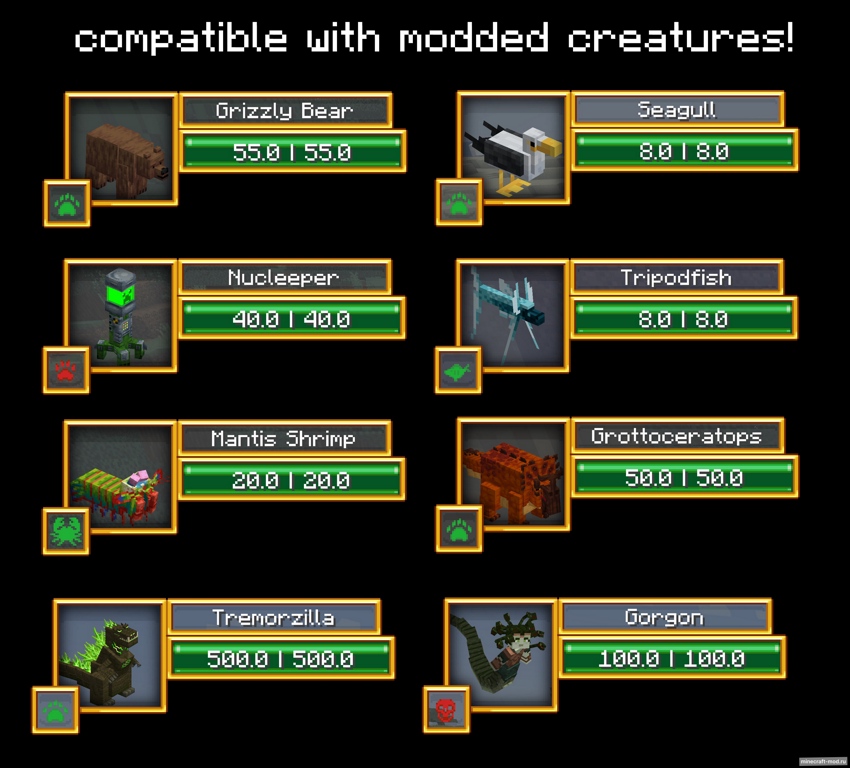 Мод Re-Retro Damage Indicators для Minecraft 1.21.1 neoforge