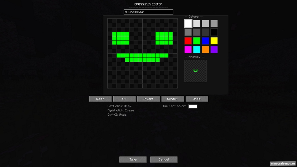 Мод Nesquik Crosshair для Minecraft 1.21.4 fabric