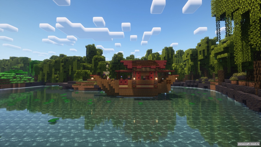 Мод Swamp Boat для Minecraft 1.21.1, 1.20.6, 1.20.4,  ...