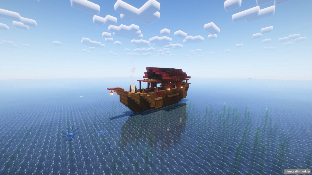 Мод Swamp Boat для Minecraft 1.21.1, 1.20.6, 1.20.4,  ...