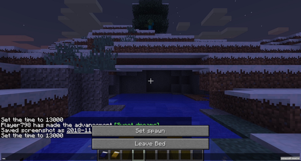 Мод Just Sleep для Minecraft 1.14.4, 1.12.2