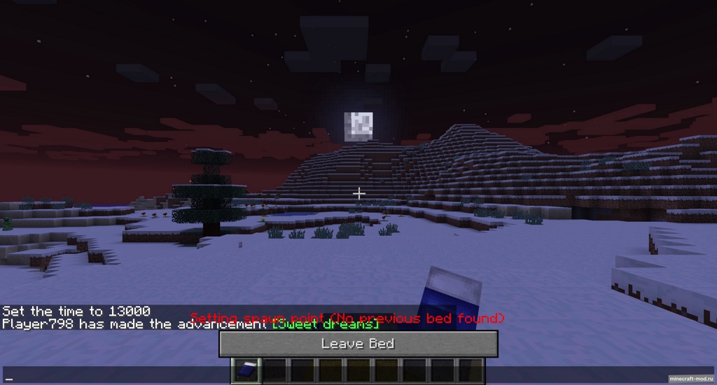 Мод Just Sleep для Minecraft 1.14.4, 1.12.2