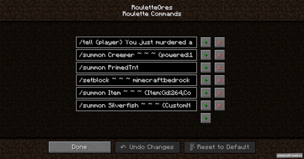 Мод Roulette Ores для Minecraft 1.12.2, 1.10.2, 1.9.4,  ...