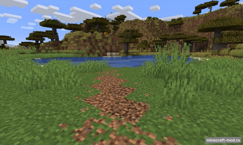 Мод Desire Paths для Minecraft 1.14.3, 1.14.2, 1.14.1,  ...