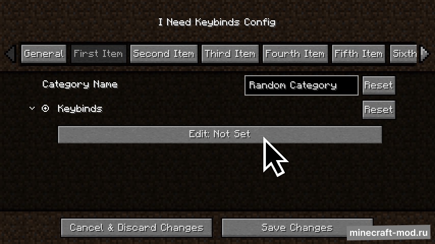 Мод I Need Keybinds для Minecraft 1.19.4, 1.16.1, 1.15.2,  ...