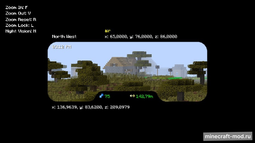 Мод Binocular для Minecraft 1.12.2, 1.12, 1.11.2,  ...