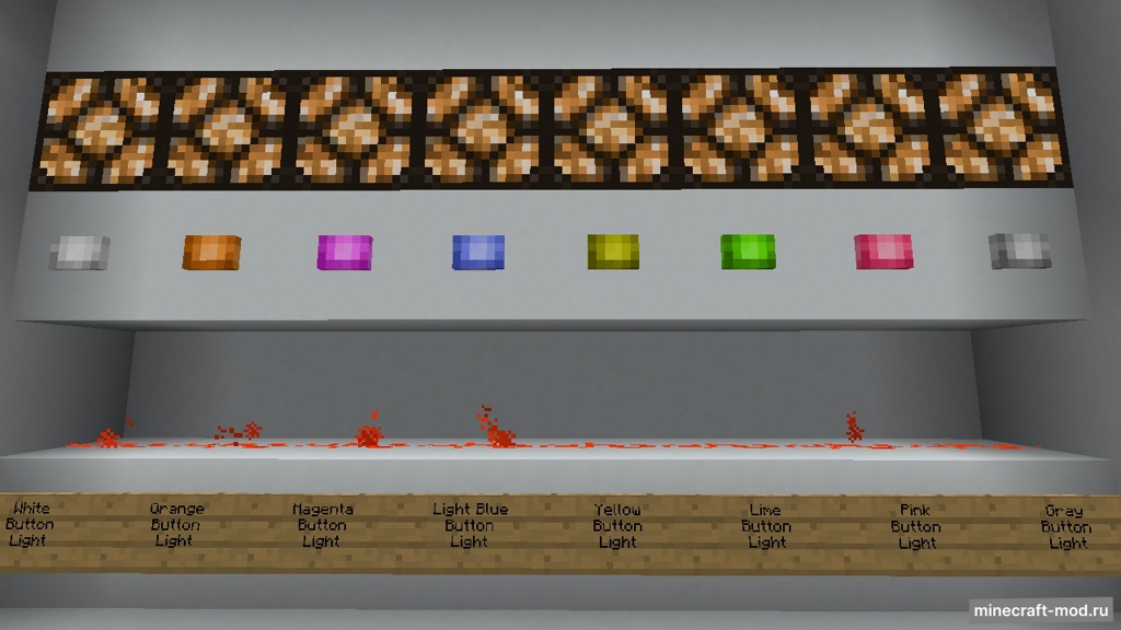 Мод Lever & Button Lights для Minecraft 1.12.2, 1.12, 1.11.2