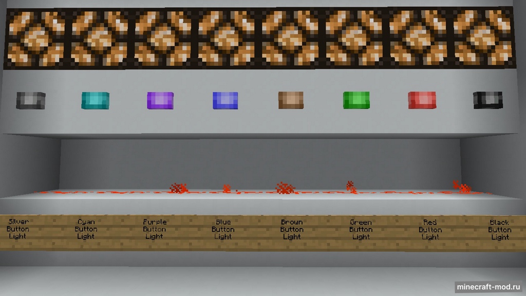 Мод Lever & Button Lights для Minecraft 1.12.2, 1.12, 1.11.2