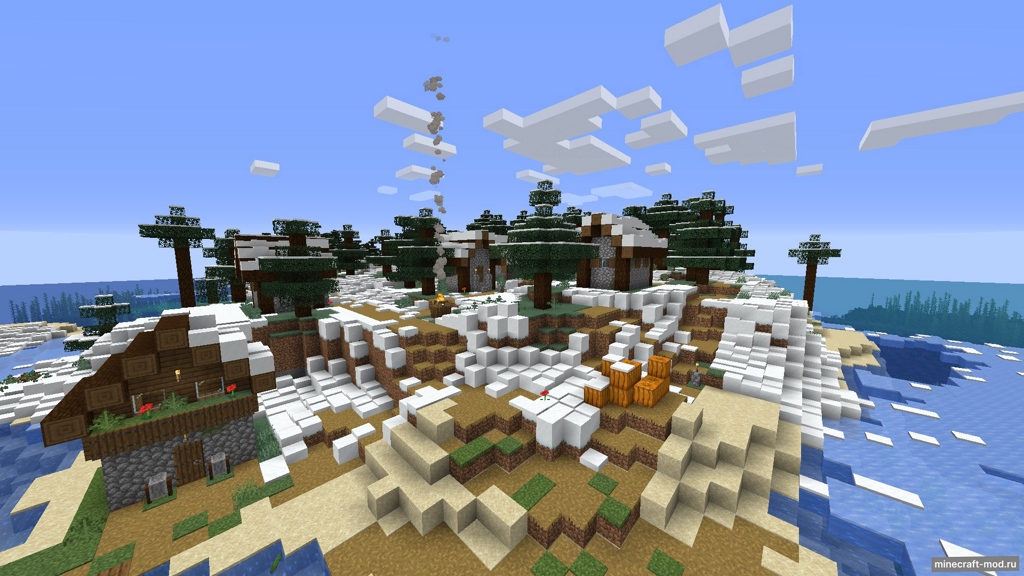 Мод Wintersnow для Minecraft 1.14.4