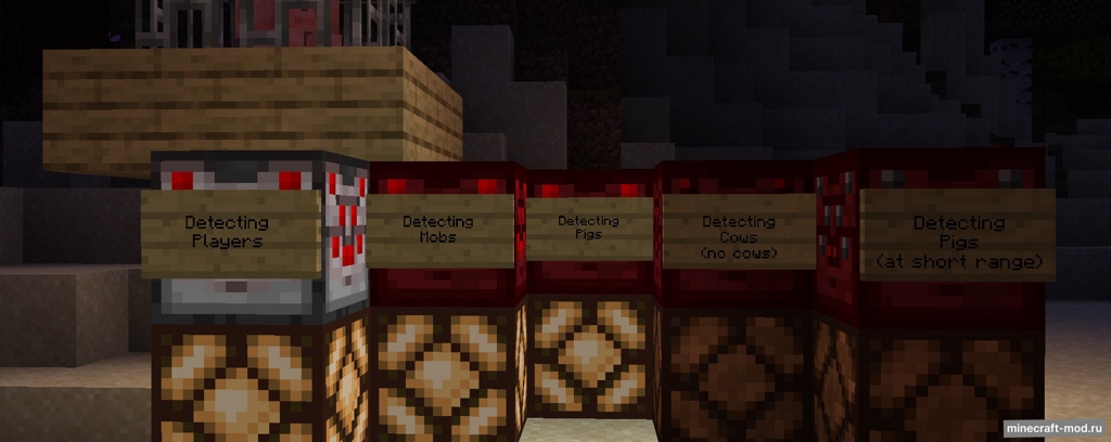 Мод Entity Detectors для Minecraft 1.20.1, 1.19.2, 1.16.5,  ...